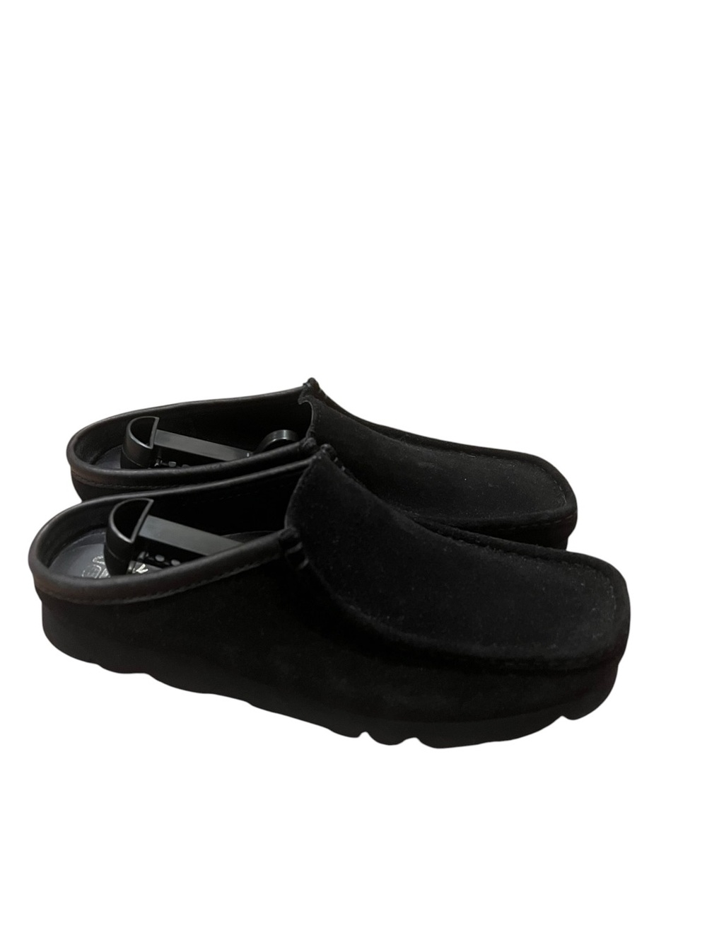 Clarks Black Suede Slip-On Loafers